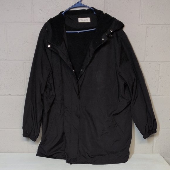 Hanna Nikole Black Hooded Jacket Size 22W, NWOT - Picture 2 of 7